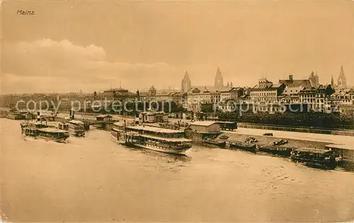 AK / Ansichtskarte Mainz Rhein Rheinpartie Anlegestelle