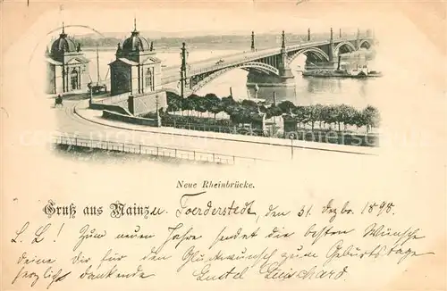 AK / Ansichtskarte Mainz Rhein Neue Rheinbruekce 