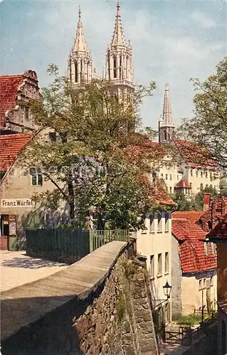 AK / Ansichtskarte Meissen Elbe Sachsen Rote Stufen Tuerme des Doms Kat. Meissen