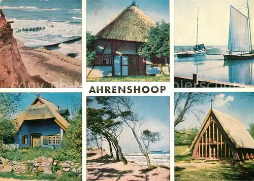 AK / Ansichtskarte Ahrenshoop Ostseebad Hohes Ufer Dornenhaus Hafen Kunstkaten Vordarss Kirche Kat. Ahrenshoop