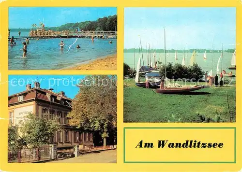 AK / Ansichtskarte Wandlitz Wandlitzsee Bootsanlegestelle Hotel Kat. Wandlitz