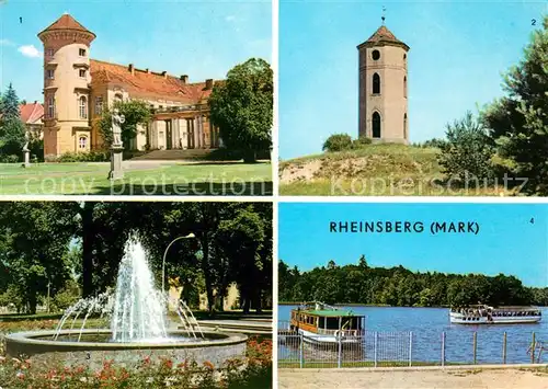 AK / Ansichtskarte Rheinsberg Schloss Leuchtturm Springbrunnen Kat. Rheinsberg