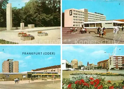 AK / Ansichtskarte Frankfurt Oder Karl Marx Denkmal Hotel Stadt Frankfurt  Kat. Frankfurt Oder