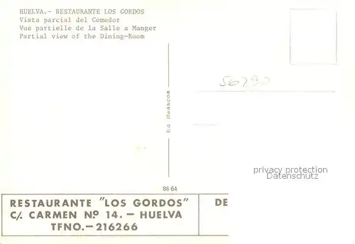 AK / Ansichtskarte Huelva Restaurant Los Gordos Kat. Huelva