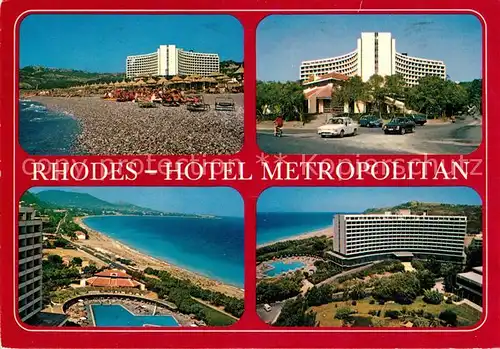 AK / Ansichtskarte Rhodes Rhodos Greece Hotel Metropolitan Kat. Rhodes