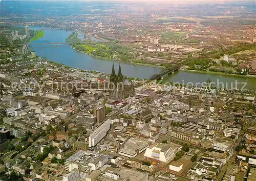 AK / Ansichtskarte Koeln Rhein Fliegeraufnahme Dom Kat. Koeln