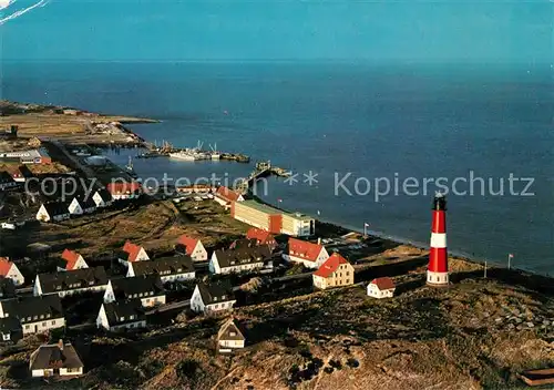 AK / Ansichtskarte Hoernum Sylt Fliegeraufnahme Leuchtturm Abendstimmung Kat. Hoernum (Sylt)