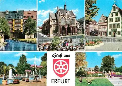 AK / Ansichtskarte Erfurt Kraemerbruecke Rathaus Hohe Lilie IGA Kat. Erfurt