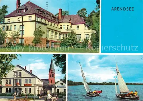 AK / Ansichtskarte Arendsee Ostsee FDGB Erholungsheim Waldheim Rathaus Arendsee Kat. Kuehlungsborn