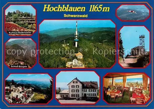 AK / Ansichtskarte Hochblauen Kurhaus Badenweiler Schloss Buergeln  Kat. Badenweiler