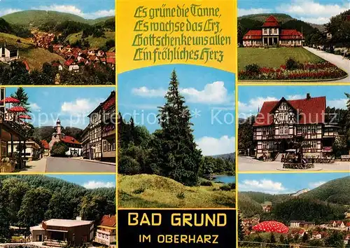 AK / Ansichtskarte Bad Grund Panorama Fachwerkhaus Ortsansichten Kat. Bad Grund (Harz)