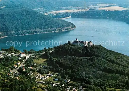 AK / Ansichtskarte Edersee Fliegeraufnahme Schloss Waldeck Kat. Edertal