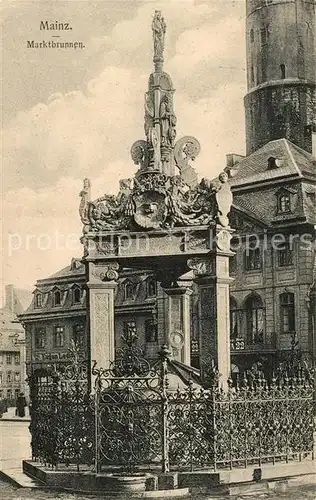 AK / Ansichtskarte Mainz Rhein Marktbrunnen