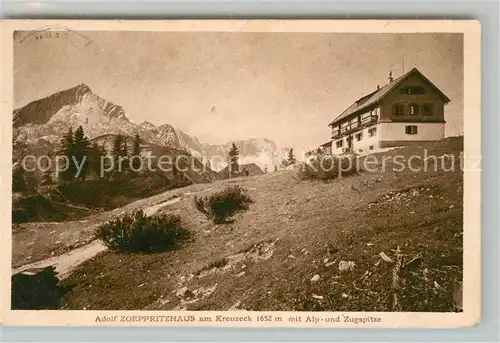 AK / Ansichtskarte Garmisch Partenkirchen Adolf Zoeppritzhaus am Kreuzeck Kat. Garmisch Partenkirchen