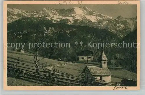AK / Ansichtskarte Graseck Forsthaus Kapelle Kat. Garmisch Partenkirchen
