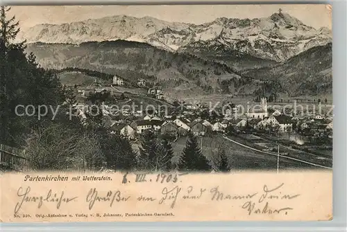 AK / Ansichtskarte Partenkirchen mit Wetterstein Kat. Garmisch Partenkirchen