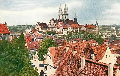 AK / Ansichtskarte Meissen Elbe Sachsen Schlossberg Albrechtsburg Dom von Kirche St Afra aus Kat. Meissen