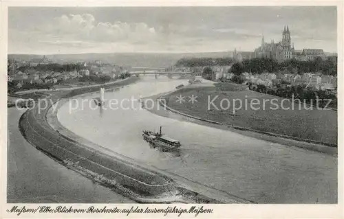 AK / Ansichtskarte Meissen Elbe Sachsen Blick von Proschwitz auf 1000jaehrige Stadt Albrechtsburg Kat. Meissen