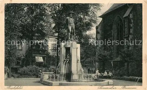 AK / Ansichtskarte Bielefeld Leineweberbrunnen Denkmal Statue Kat. Bielefeld