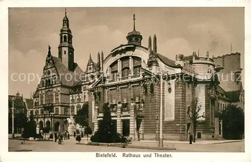 AK / Ansichtskarte Bielefeld Rathaus Theater Kat. Bielefeld