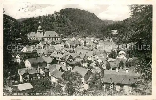 AK / Ansichtskarte Bad Berneck Stadtbild mit Kirche Schlossturm Kat. Bad Berneck Fichtelgebirge