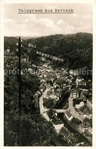 AK / Ansichtskarte Bad Berneck Telegramm "gut angekommen" Kat. Bad Berneck Fichtelgebirge