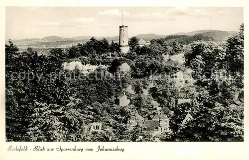 AK / Ansichtskarte Bielefeld Blick zur Sparrenburg vom Johannisberg Kat. Bielefeld