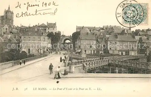 AK / Ansichtskarte Le Mans Sarthe Pont d Yssoir et le Pont en X Kat. Le Mans