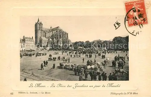 AK / Ansichtskarte Le Mans Sarthe Place des Jacobins un jour de Marche Kat. Le Mans