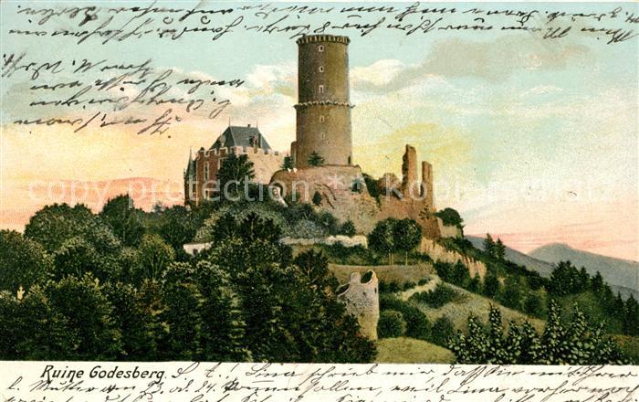 Postkarte Carte Postale Bad Godesberg Godesburg x: Manuskript / Papierantiquität | Versandhandel