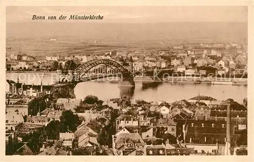 AK / Ansichtskarte Bonn Rhein Blick von der Muensterkirche Kat. Bonn