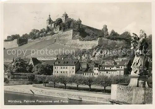 AK / Ansichtskarte Wuerzburg Patrona Franconiae und Festung Kat. Wuerzburg