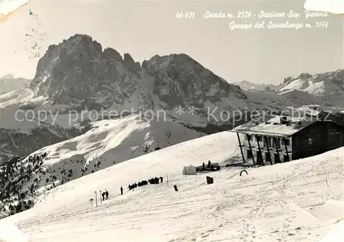 AK / Ansichtskarte Sassolungo Seceda Winter Kat. Italien