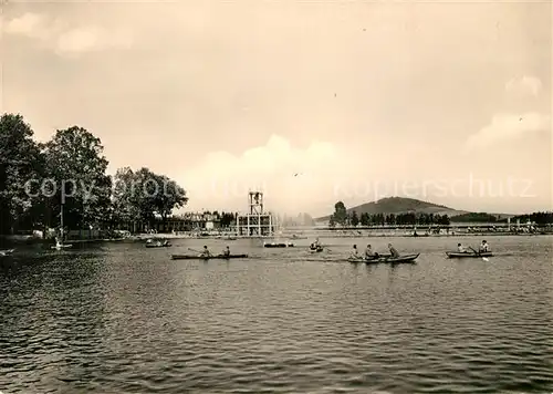 AK / Ansichtskarte Grossschoenau Sachsen Groesste Freibad der DDR Sprungturm Kat. Grossschoenau Sachsen