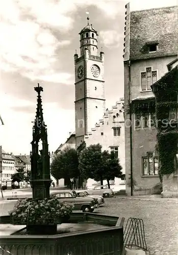 AK / Ansichtskarte Ravensburg Wuerttemberg Blaeserturm Marktbrunnen Kat. Ravensburg