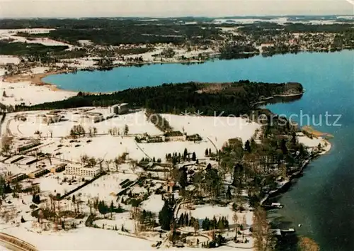 AK / Ansichtskarte Bernried Starnberger See Fliegeraufnahme Winter Kat. Bernried