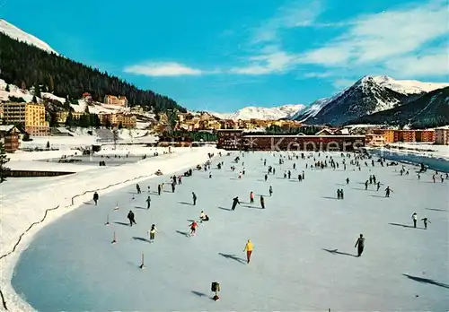 AK / Ansichtskarte Davos Dorf GR Eisbahn Kat. Davos