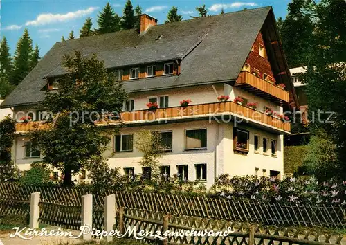 AK / Ansichtskarte Menzenschwand Kurheim Pieper Kat. St. Blasien