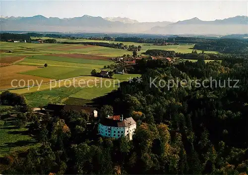 AK / Ansichtskarte Amerang Fliegeraufnahme Schloss Chiemsee Alpen Kat. Amerang