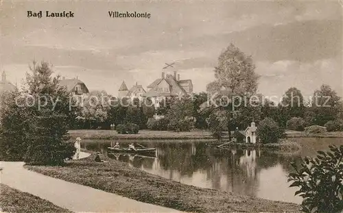 AK / Ansichtskarte Bad Lausick Villenkolonie Uferpromenade am See Kat. Bad Lausick