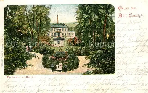 AK / Ansichtskarte Bad Lausick Kurpark Kurhaus Deutsche Reichspost Kat. Bad Lausick