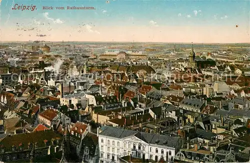 AK / Ansichtskarte Leipzig Panorama Blick vom Rathausturm Kat. Leipzig