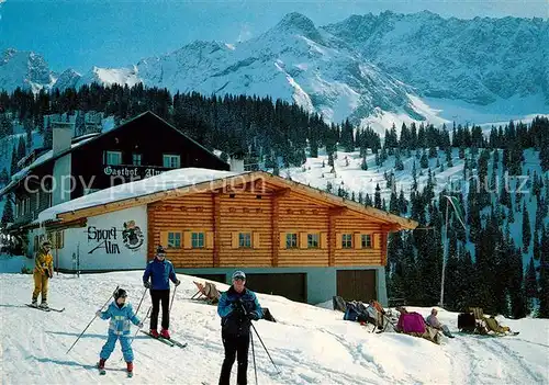 AK / Ansichtskarte Ehrwald Tirol Gasthaus Alpengluehn Sportalm Mieminger Gebirge