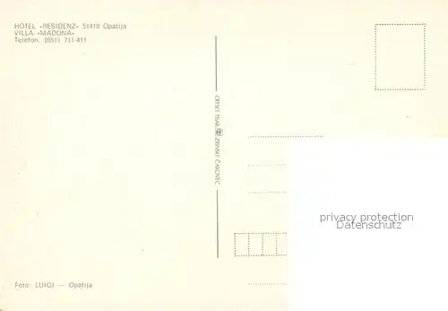AK / Ansichtskarte Opatija Istrien Hotel Residenz Villa Madona