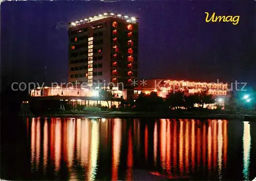 AK / Ansichtskarte Umag Umago Istrien Hotel Adriatic Nachtaufnahme Kat. Kroatien