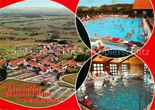 AK / Ansichtskarte Griesbach Rottal Thermalbad Dreiquellenbad Fliegeraufnahme Kat. Bad Griesbach i.Rottal