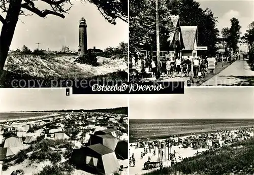 AK / Ansichtskarte Prerow Ostseebad Leuchtturm Campingplatz Strandpromenade Kat. Darss