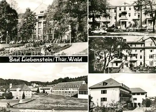 AK / Ansichtskarte Bad Liebenstein Kurhaus Kurheim Olga Bernhard Heinrich Else Mann Sanatorium Kat. Bad Liebenstein