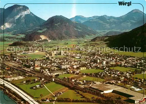 AK / Ansichtskarte Woergl Tirol Kitzbueheler Alpen Fliegeraufnahme