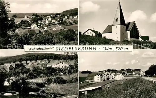 AK / Ansichtskarte Siedelsbrunn Panorama Kirche Ortsansichten Kat. Wald Michelbach